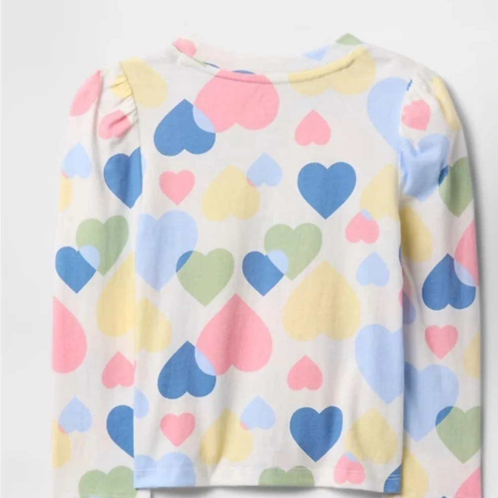 GAP Kids Long Sleeve Shirt with Heart Pattern